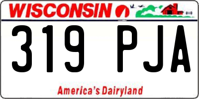 WI license plate 319PJA