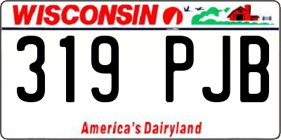 WI license plate 319PJB