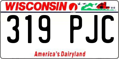 WI license plate 319PJC