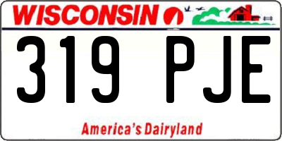 WI license plate 319PJE