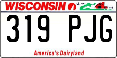WI license plate 319PJG