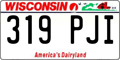 WI license plate 319PJI