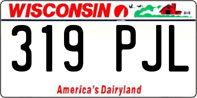 WI license plate 319PJL