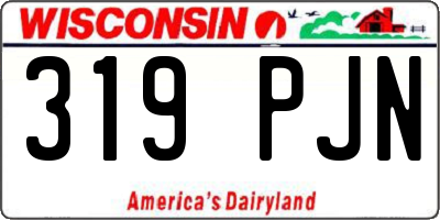 WI license plate 319PJN
