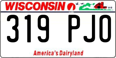 WI license plate 319PJO