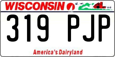 WI license plate 319PJP