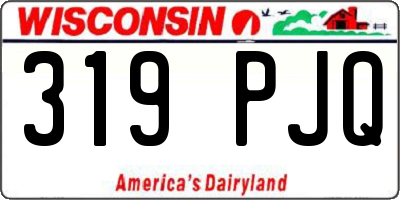 WI license plate 319PJQ