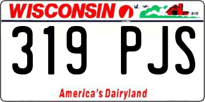 WI license plate 319PJS