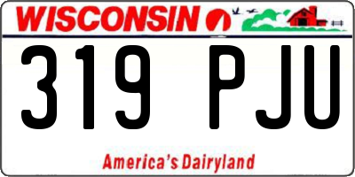 WI license plate 319PJU