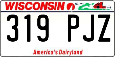WI license plate 319PJZ