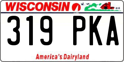 WI license plate 319PKA