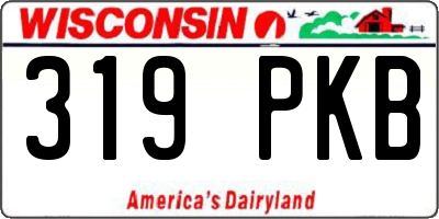 WI license plate 319PKB