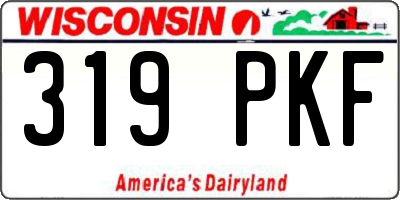 WI license plate 319PKF