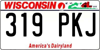 WI license plate 319PKJ