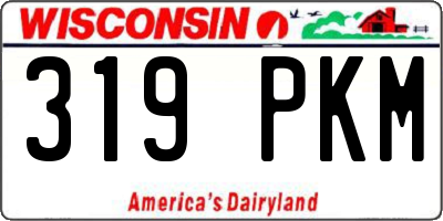 WI license plate 319PKM