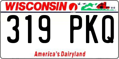 WI license plate 319PKQ