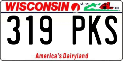 WI license plate 319PKS