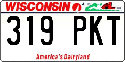 WI license plate 319PKT