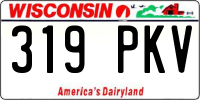 WI license plate 319PKV