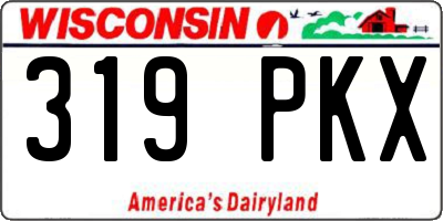WI license plate 319PKX
