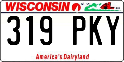 WI license plate 319PKY