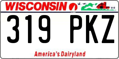 WI license plate 319PKZ