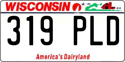 WI license plate 319PLD