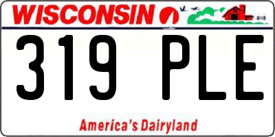 WI license plate 319PLE