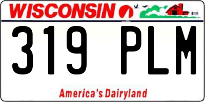 WI license plate 319PLM