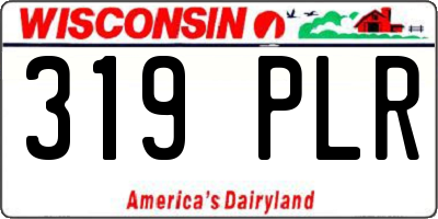 WI license plate 319PLR