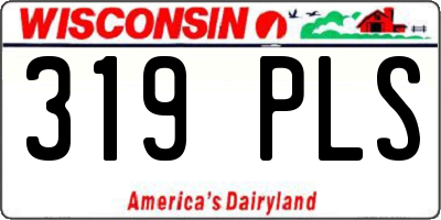 WI license plate 319PLS