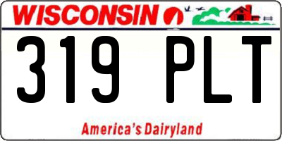 WI license plate 319PLT