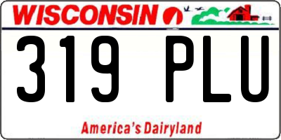 WI license plate 319PLU