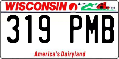 WI license plate 319PMB