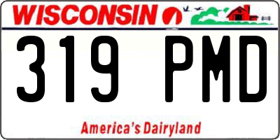 WI license plate 319PMD