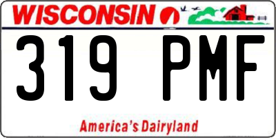WI license plate 319PMF