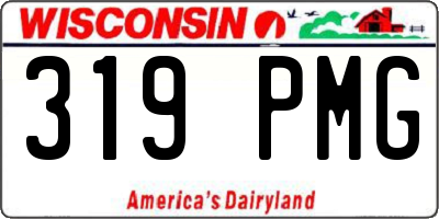 WI license plate 319PMG