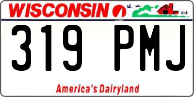 WI license plate 319PMJ