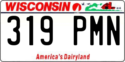 WI license plate 319PMN