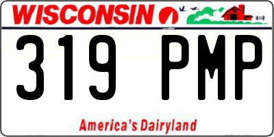 WI license plate 319PMP