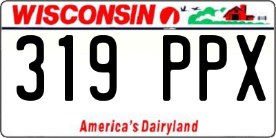 WI license plate 319PPX