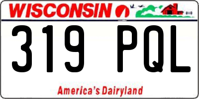 WI license plate 319PQL