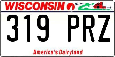WI license plate 319PRZ