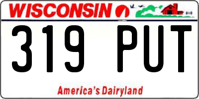 WI license plate 319PUT