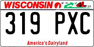 WI license plate 319PXC
