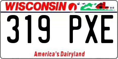 WI license plate 319PXE
