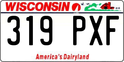 WI license plate 319PXF