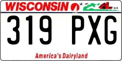 WI license plate 319PXG
