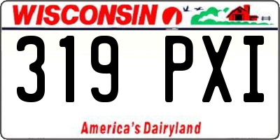 WI license plate 319PXI