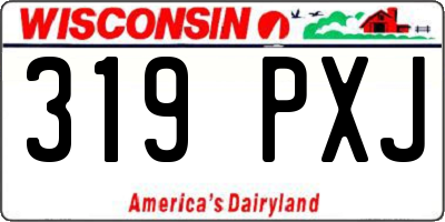 WI license plate 319PXJ